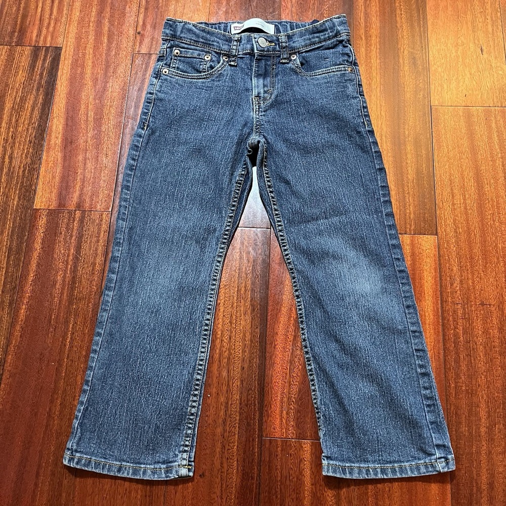 Levis Jeans Boys Youth 8 Reg 24x20 Blue 517 Bootcut Cowboy Grunge Casual Preppy